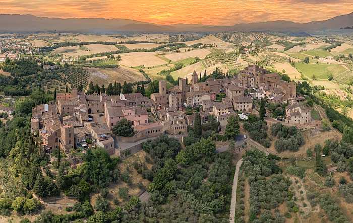 Day trip from Florence to Certaldo, Italy.